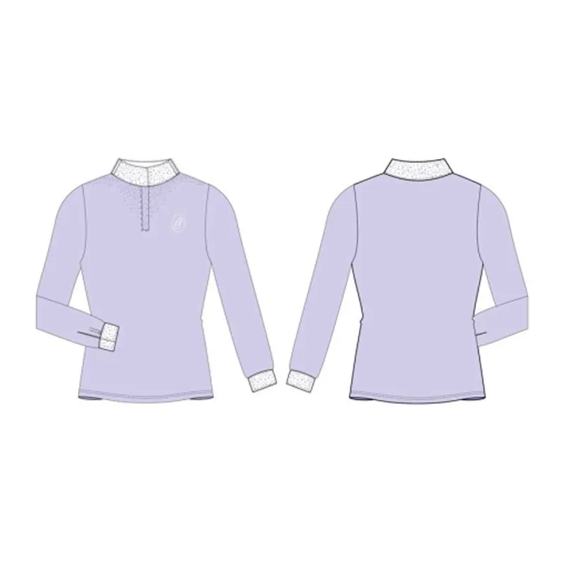 Imperial Riding Ladies Snowfall Long Sleeve Show Shirt - Lilac-3